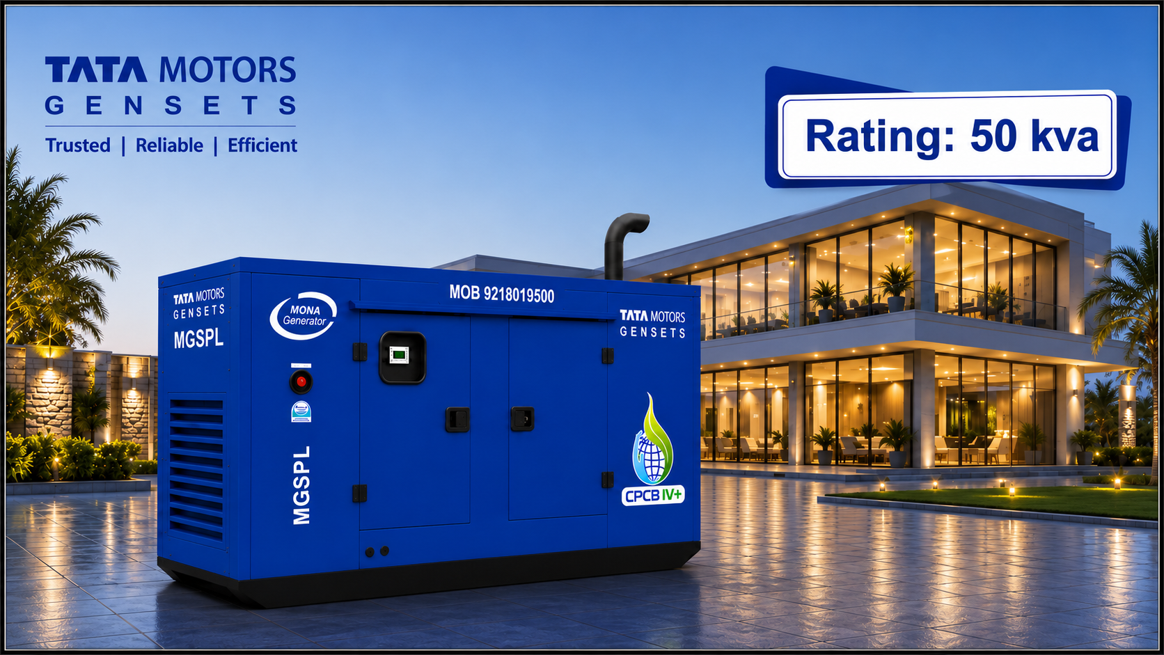 50 KVA Tata Motor Gensets in Rajasthan
